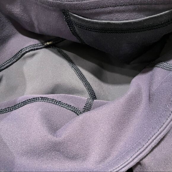 Lululemon Breathe Easy Crop Cadet Blue With Mesh Sides and Pocket Size 2 - Picture 10 of 11